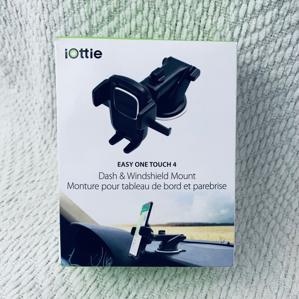 iOttie Phone Mount Black Easy One Touch 4 Dash Windshield HLCRIO125 New Open Box